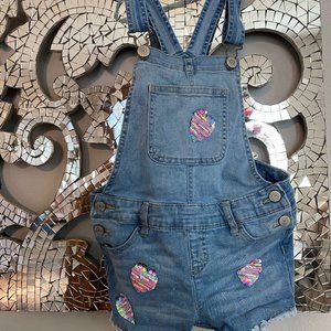 Girls Justice Sequin Shortalls / Overalls Size 8
